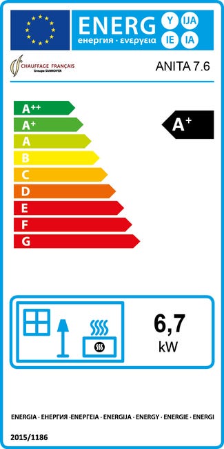 Estufa de pellets de aire Anita 7,6 kW Sannover