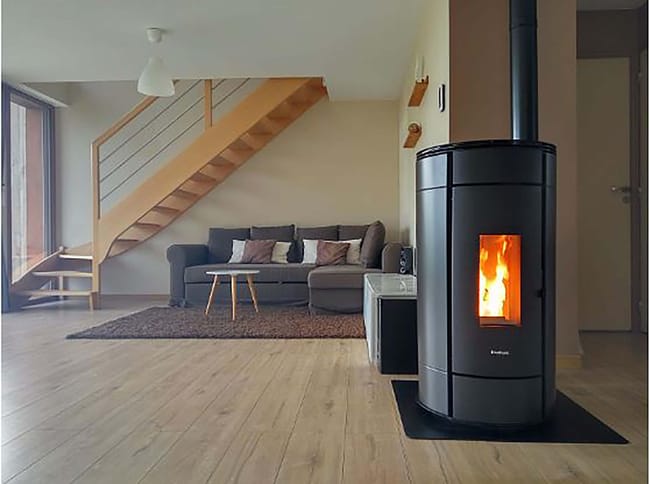 Estufa de Pellet FREEPOINT Globe Antracita 10,5 kw